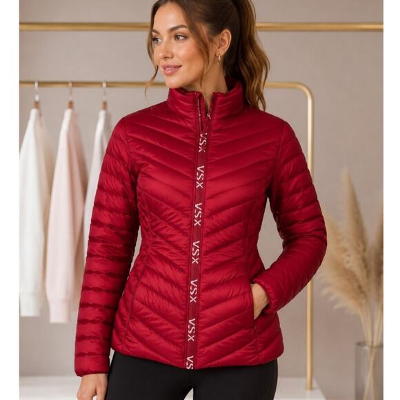 PINK Victoria's Secret Jackets & Blazers - Victoria’s Secret VSX LuxPuff Packable Puffer Jacket XL Berry Plum NWT